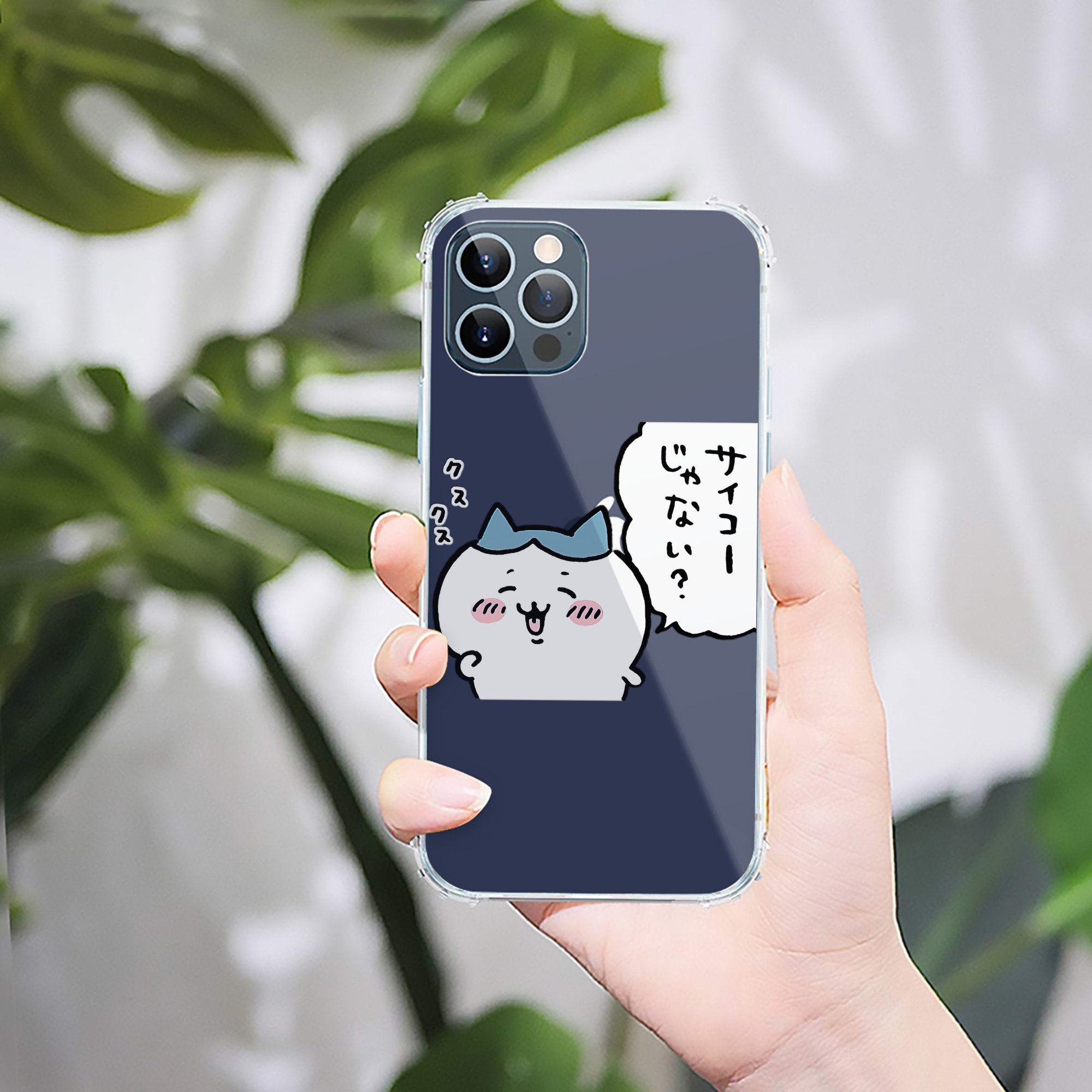 （画像用） ちいかわ ハチワレ Chii-kawa hachiware 【iPhone 12シリーズ対応】透明スマホケース（クリアソフトケース）